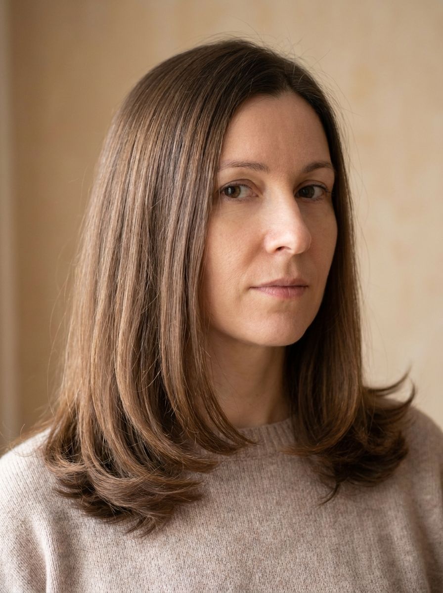 Offene Haare mit nach außen gestylten Spitzen - Frisuren für offene Haare